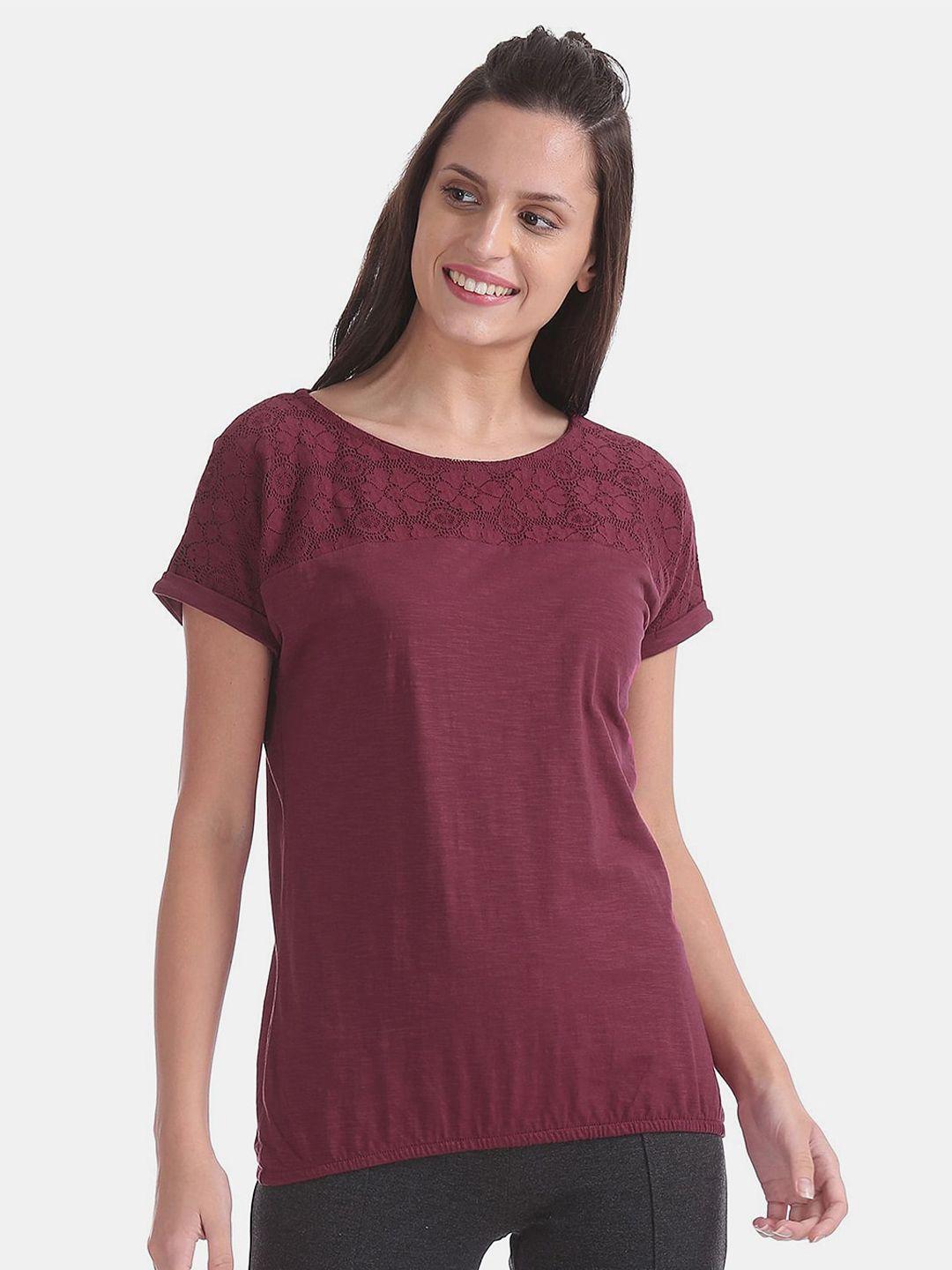 v-mart lace-up cotton top