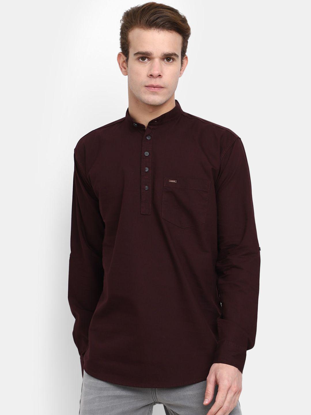 v-mart mandarin collar cotton short kurta