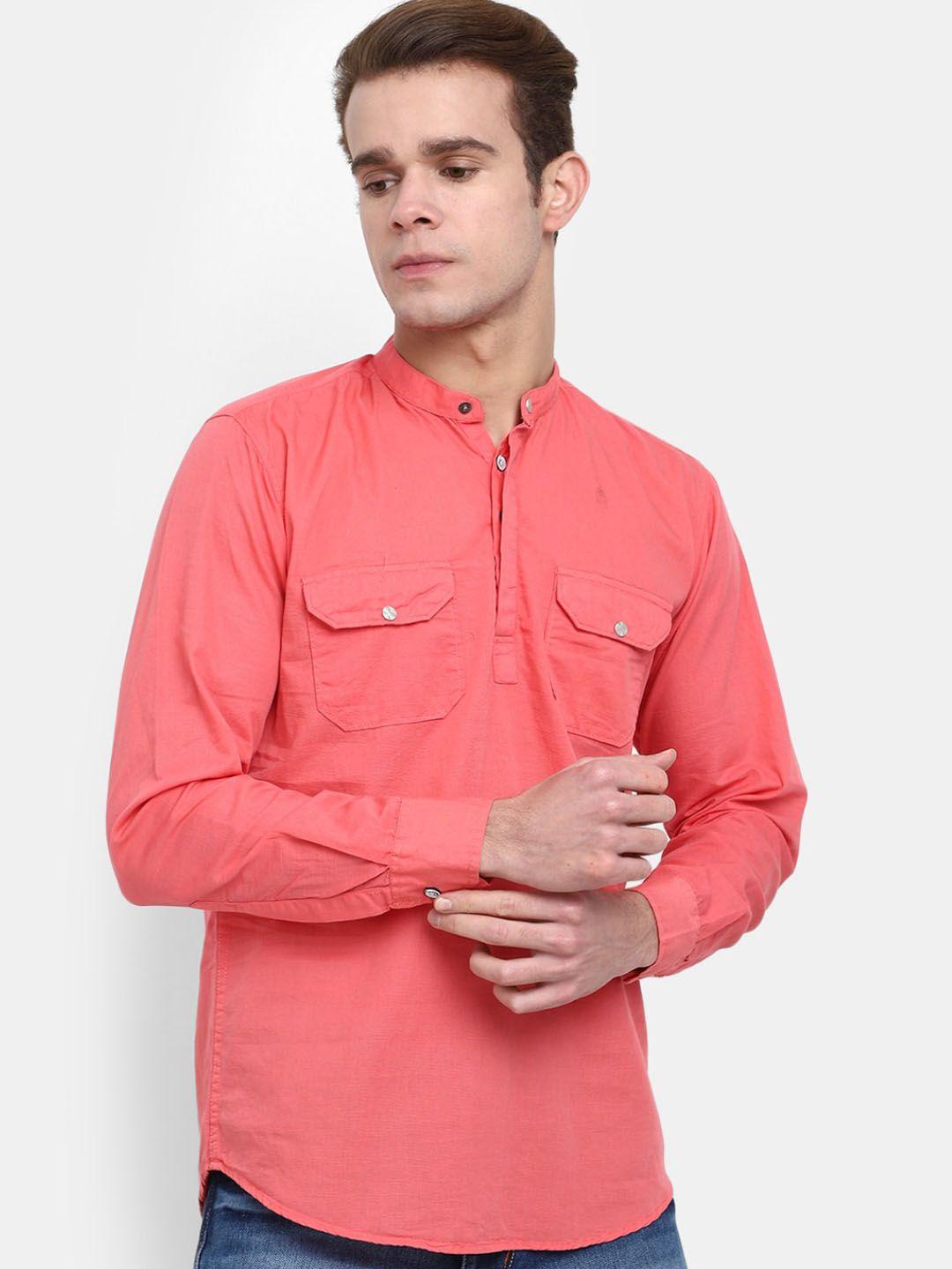 v-mart mandarin collar cotton short kurta