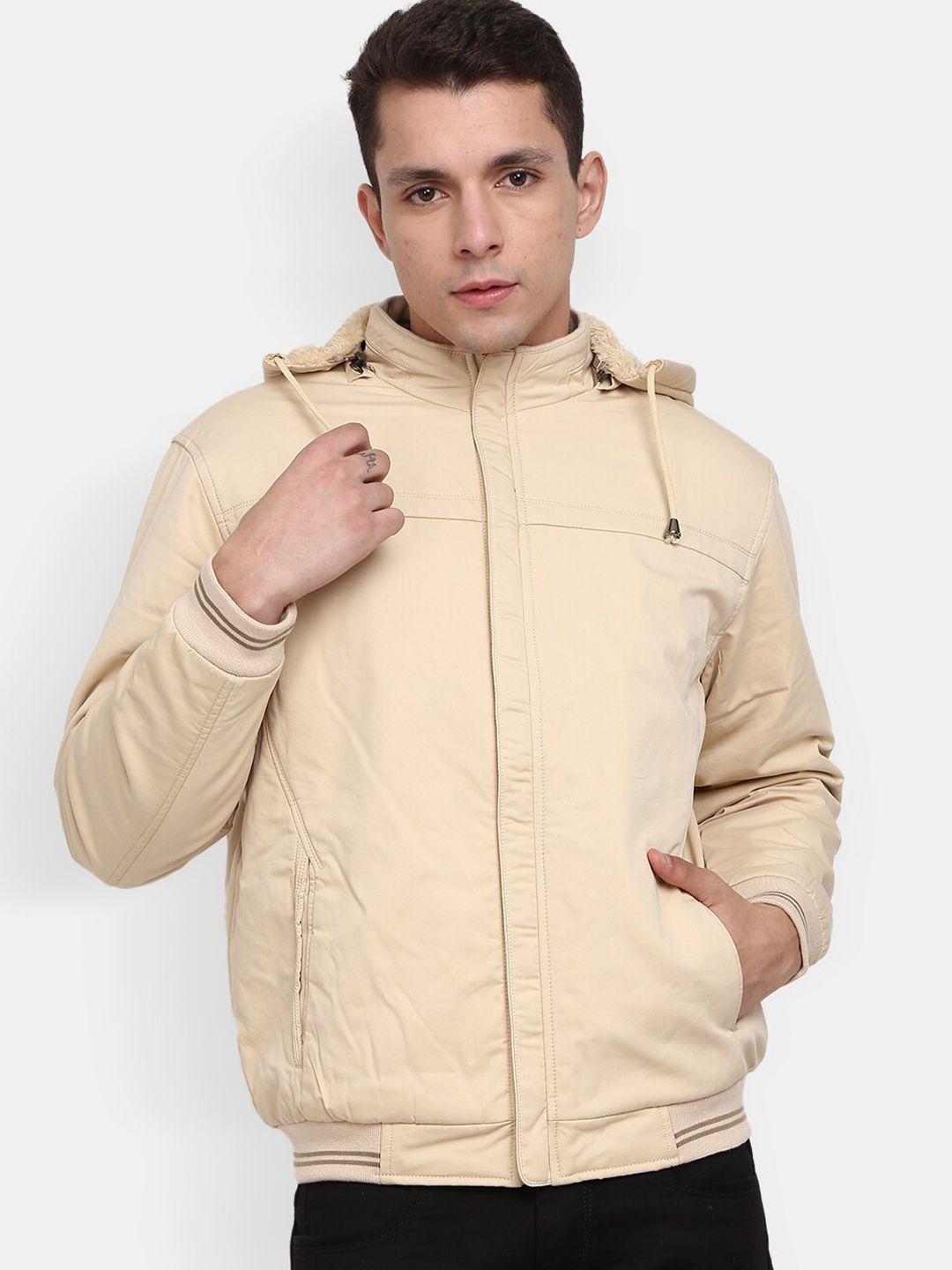v-mart men beige lightweight bomber jacket