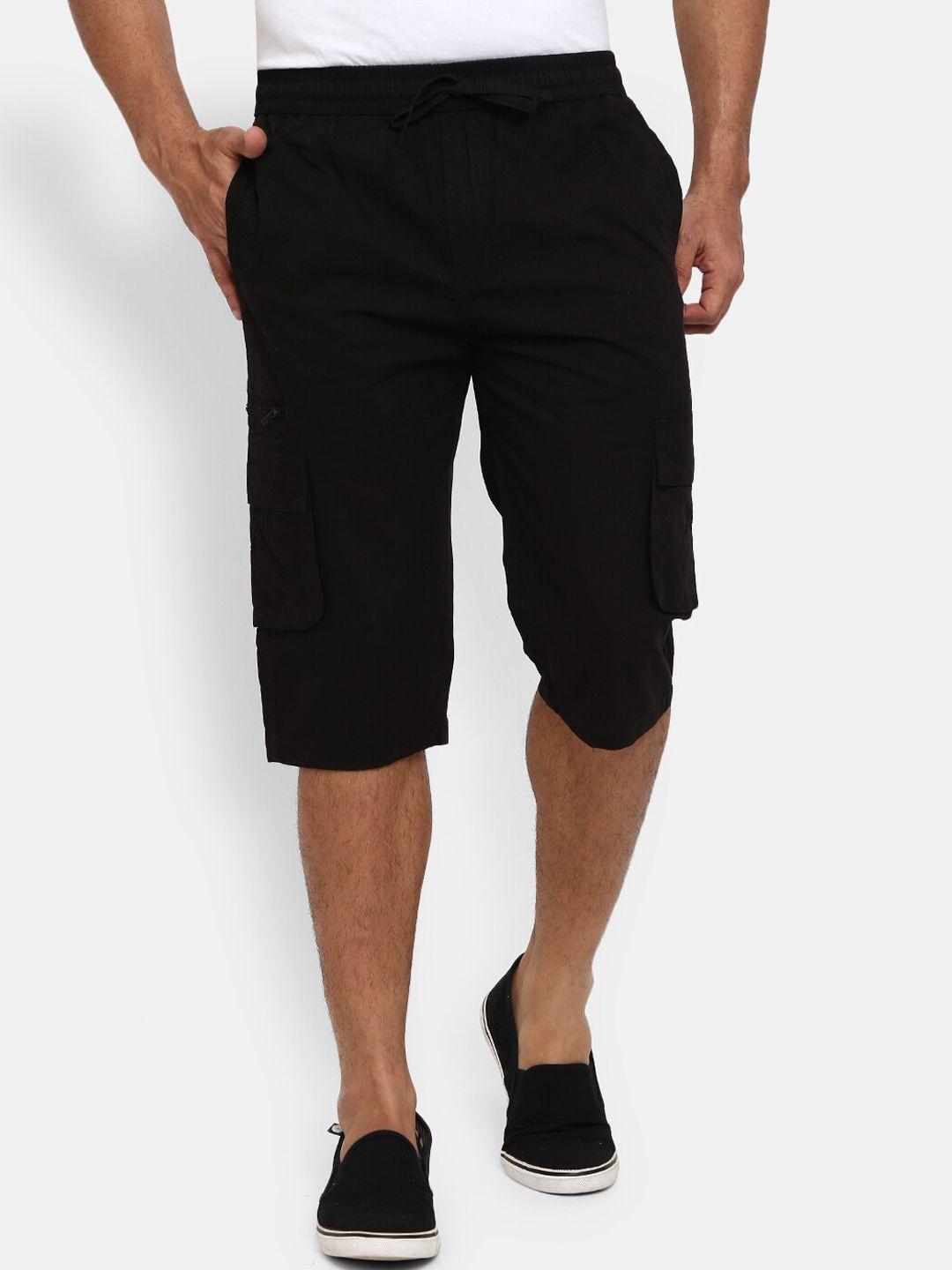 v-mart men black outdoor cargo shorts