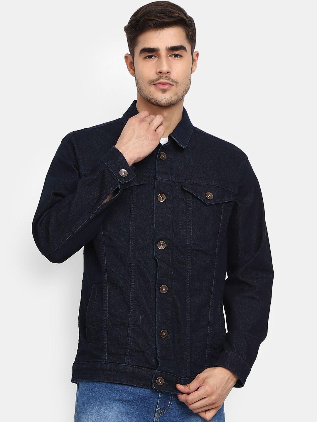 v-mart men blue regular denim jacket