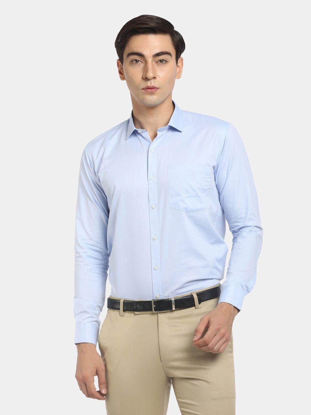 v-mart men blue striped formal shirt