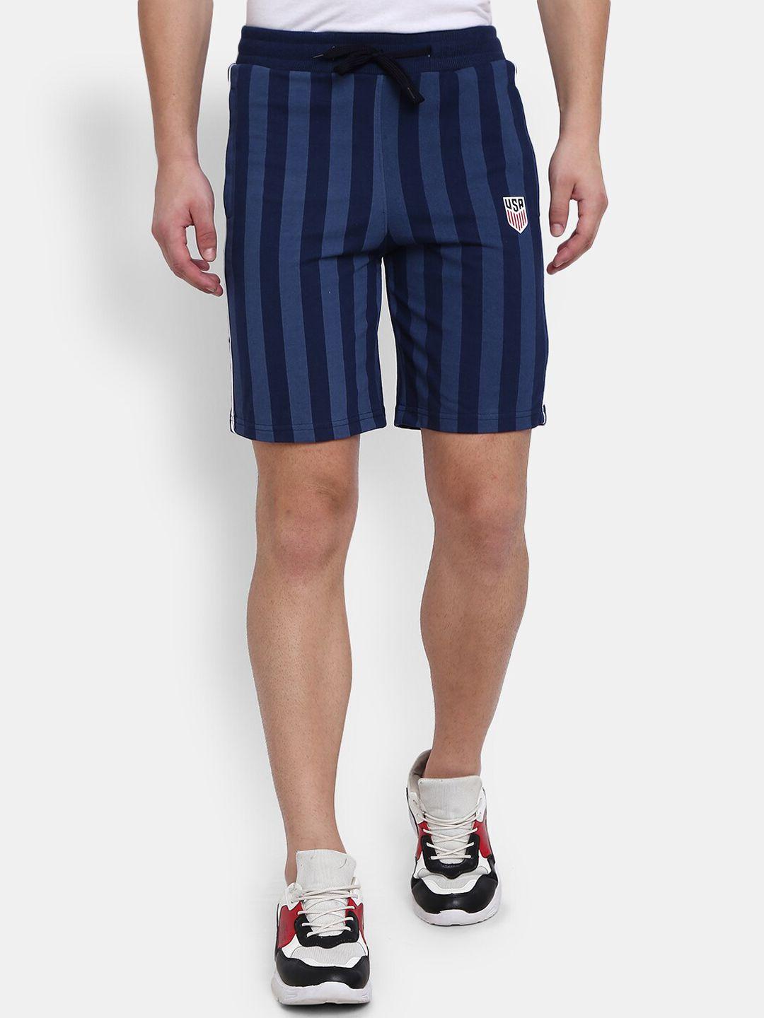 v-mart men blue striped sports shorts