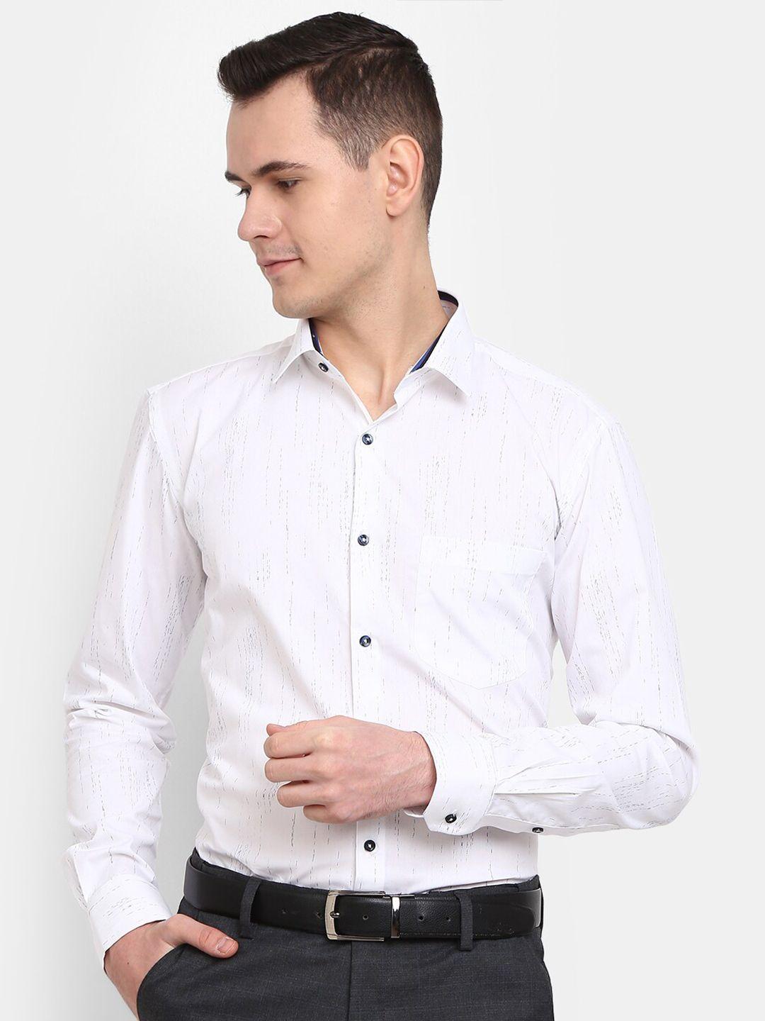 v-mart men classic striped cotton formal shirt