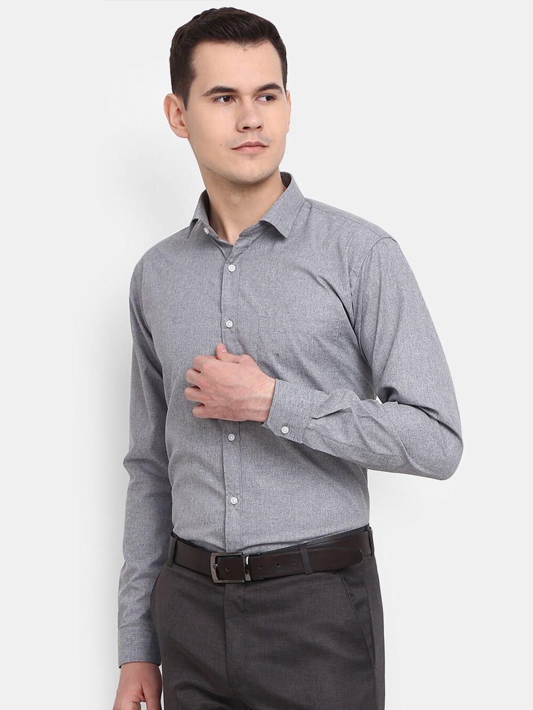 v-mart men grey classic formal shirt