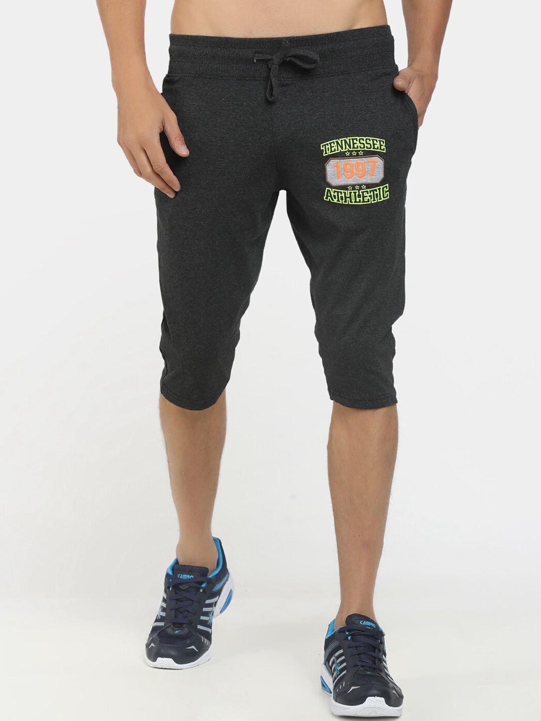 v-mart men grey melange sports shorts