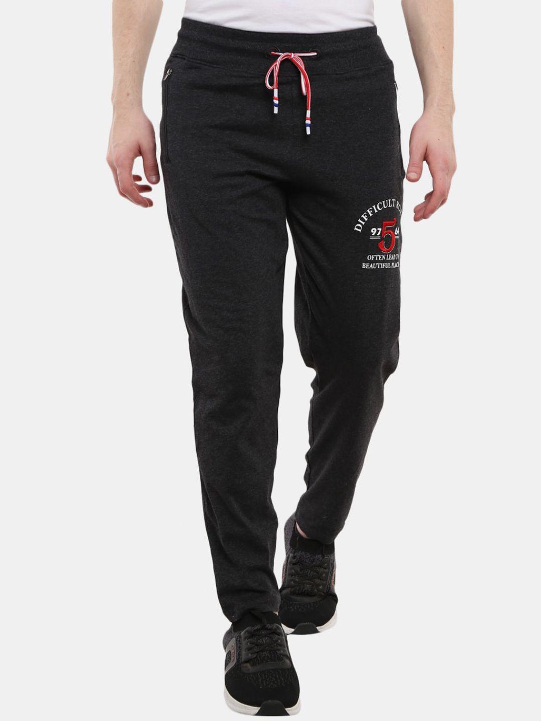 v-mart men grey solid cotton track pants