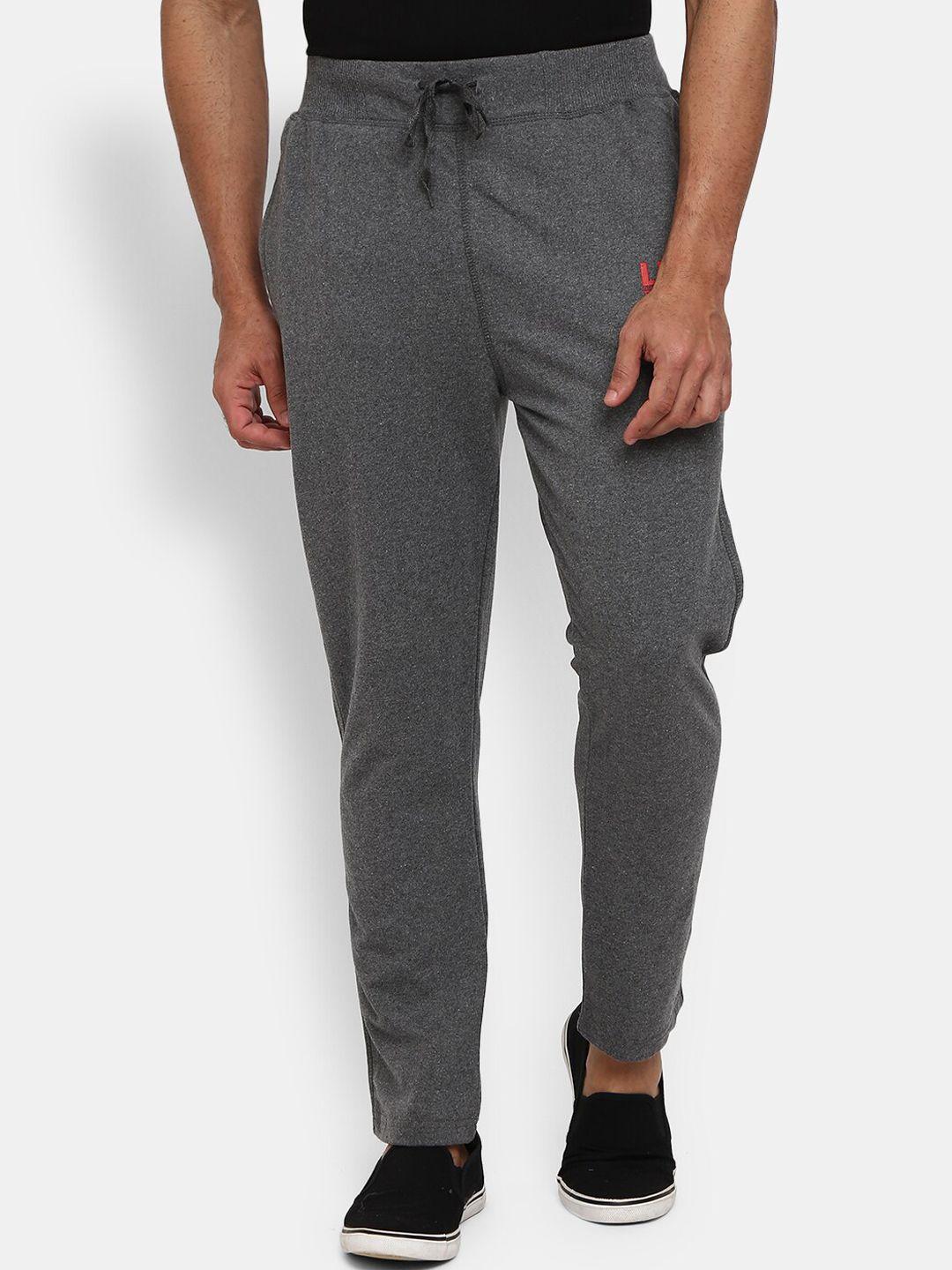 v-mart men grey solid terry track pants