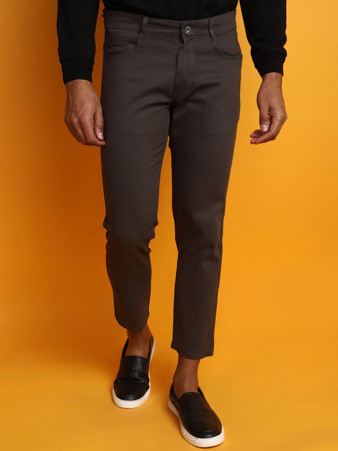 v-mart men mid-rise dobby cotton chinos trouser