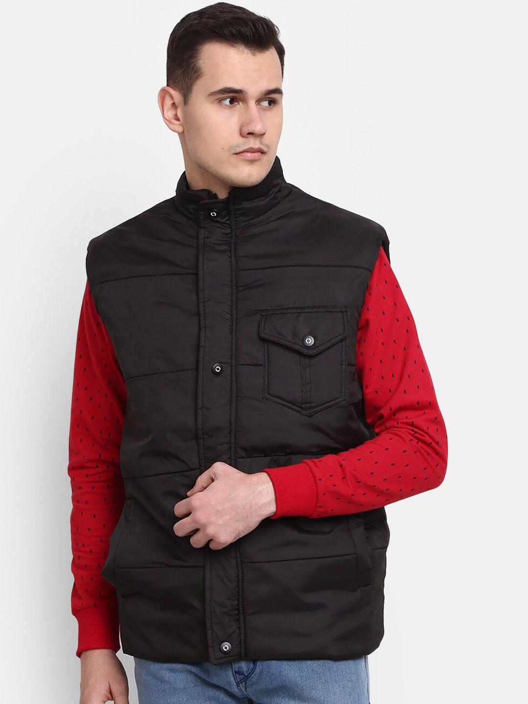 v-mart men mock collar training or gym padded jacket