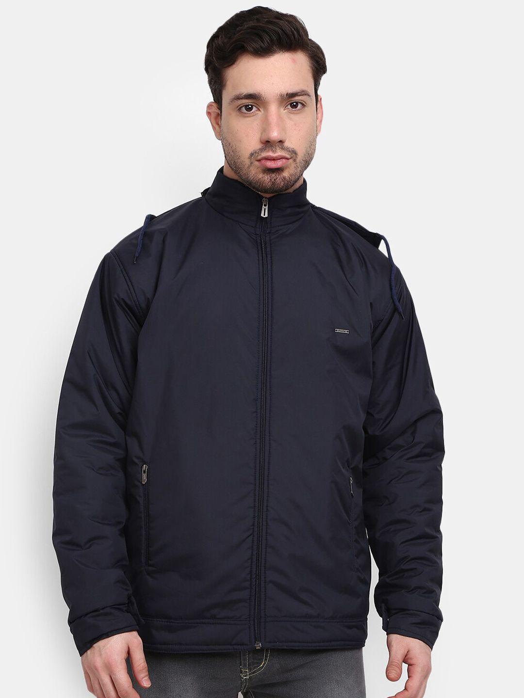 v-mart men navy blue lightweight hooded  puffer jacket