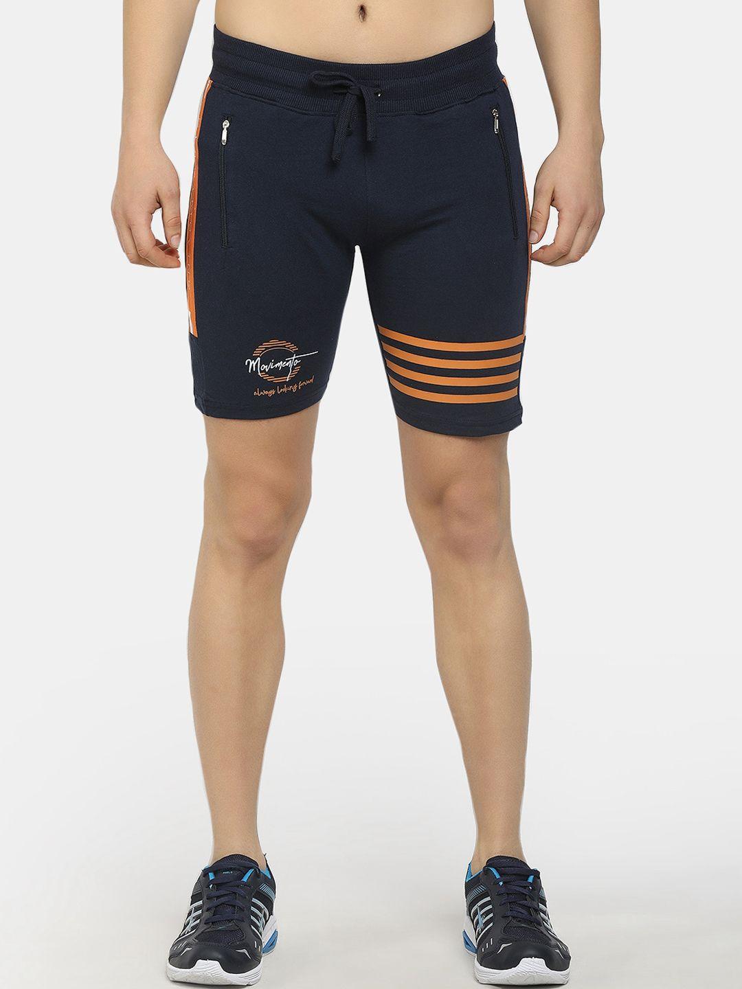 v-mart men navy blue printed sports shorts