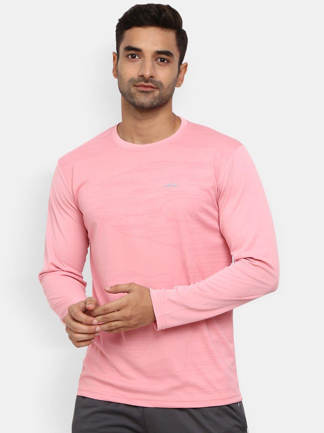 v-mart men pink slim fit t-shirt