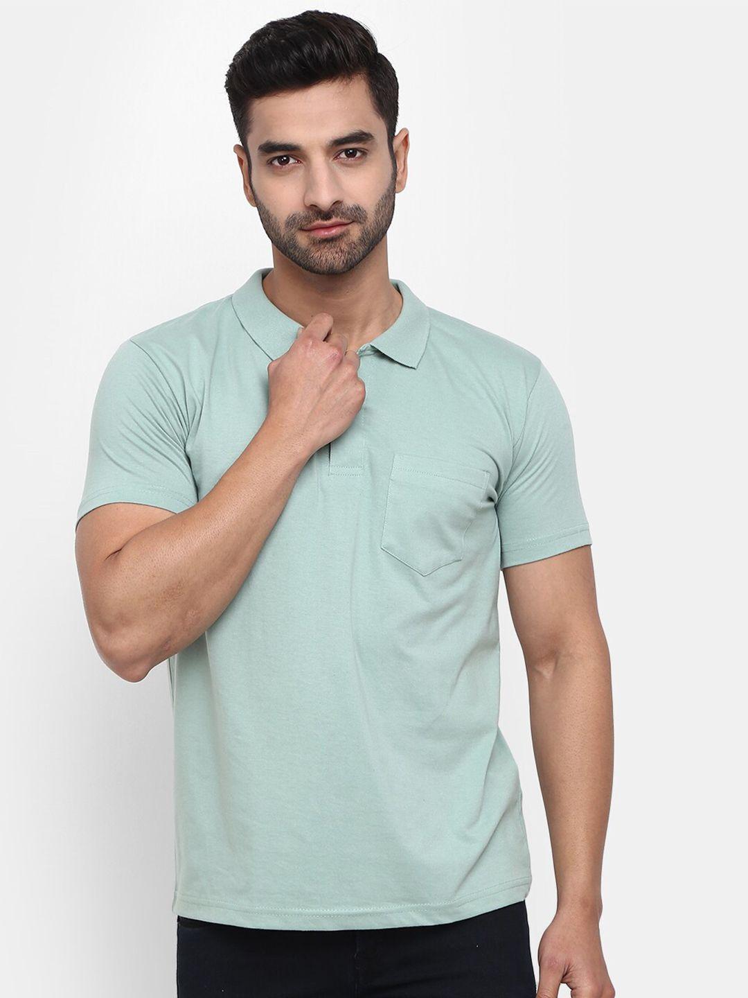 v-mart men polo collar slim fit cotton t-shirt