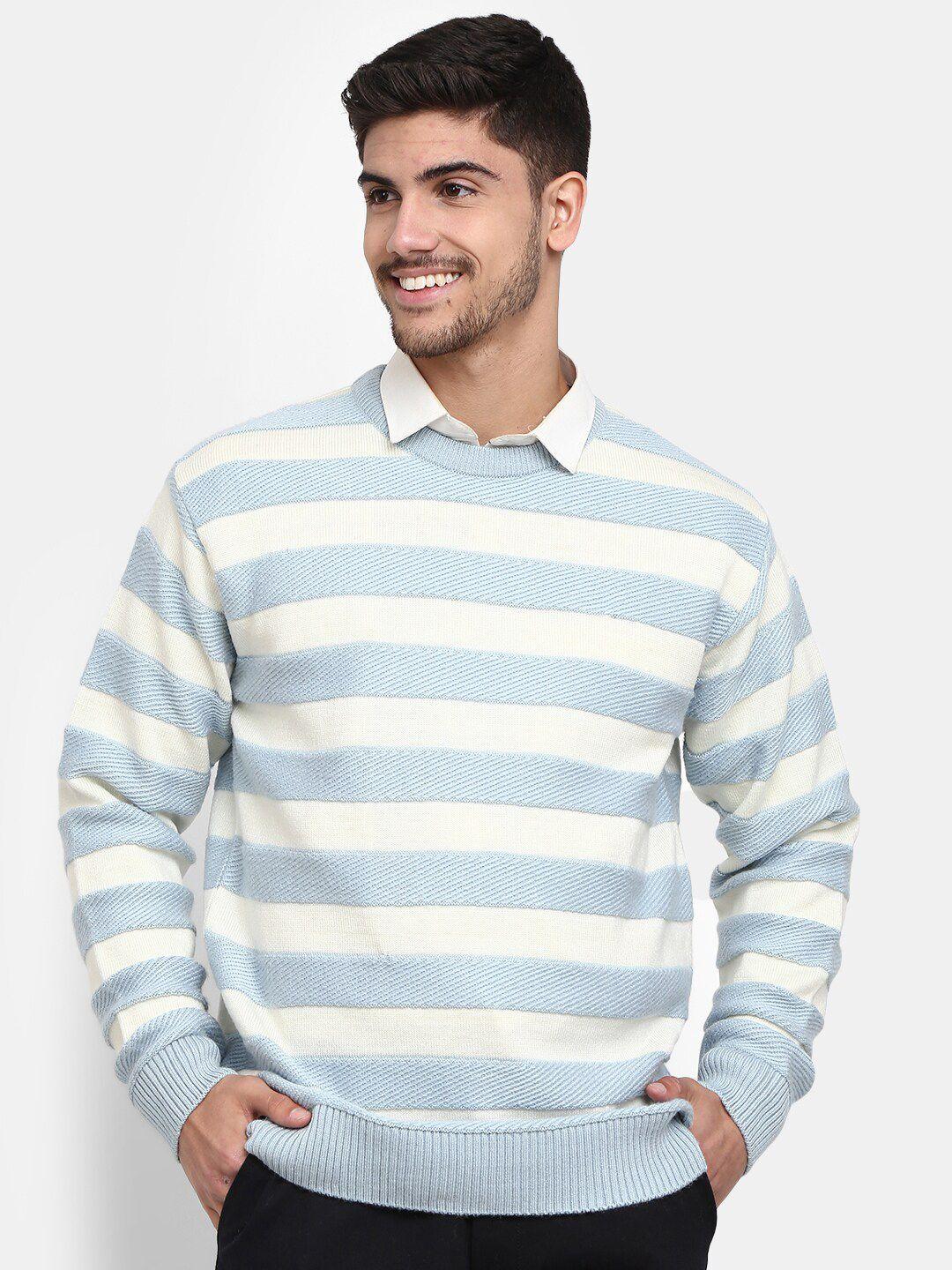 v-mart men striped fleece sweatshirt