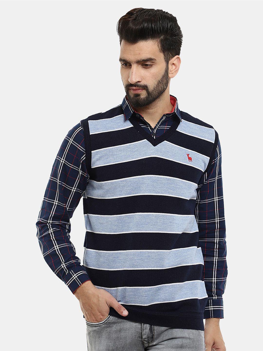 v-mart men stripes v-neck sweater
