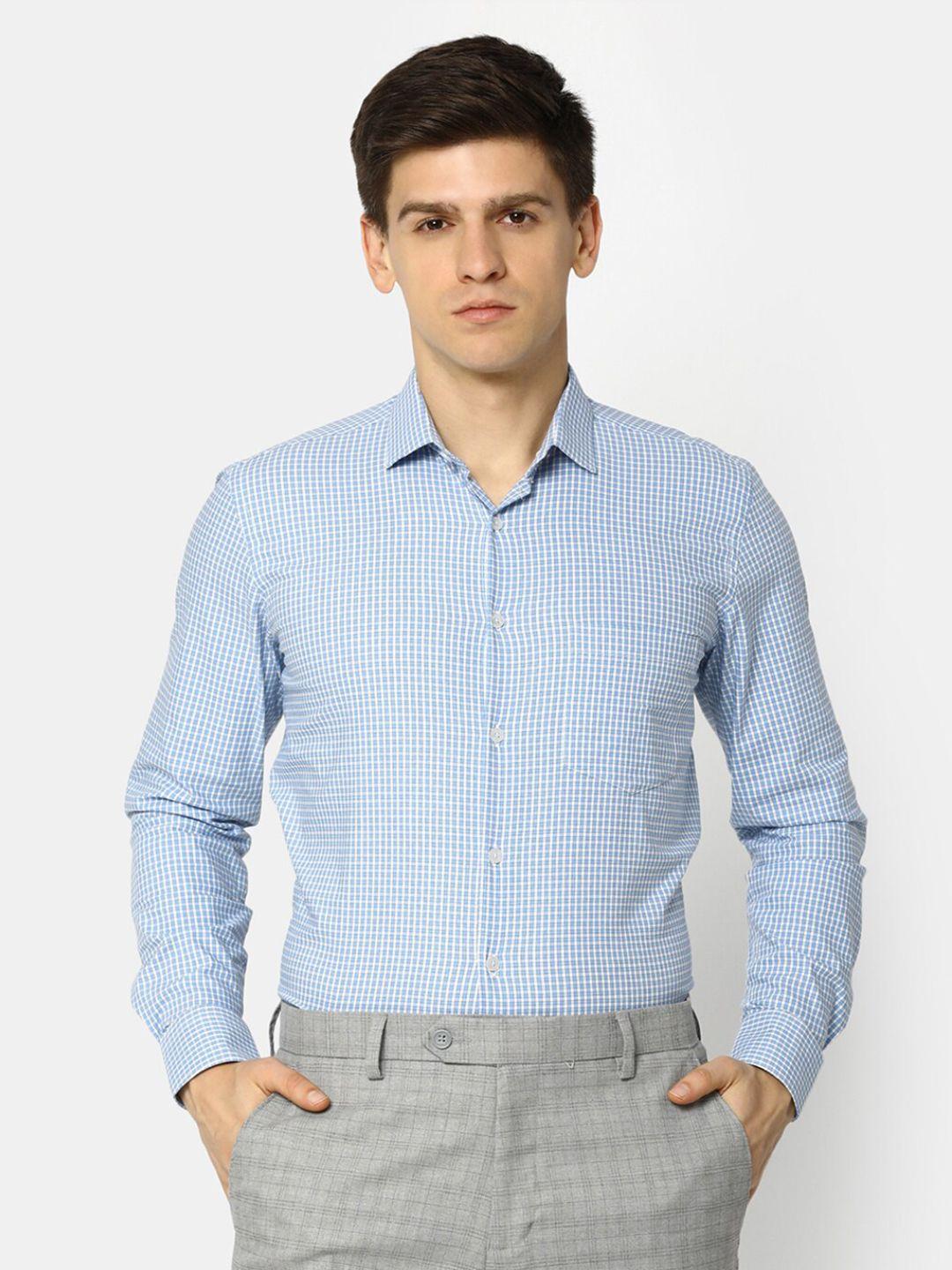 v-mart micro checked cotton formal shirt
