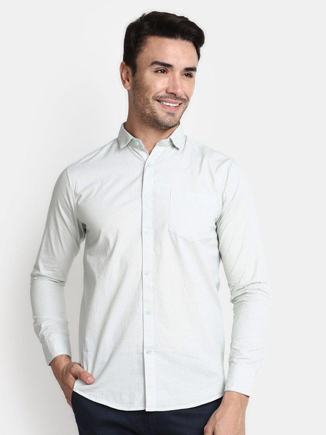 v-mart micro ditsy printed casual shirt