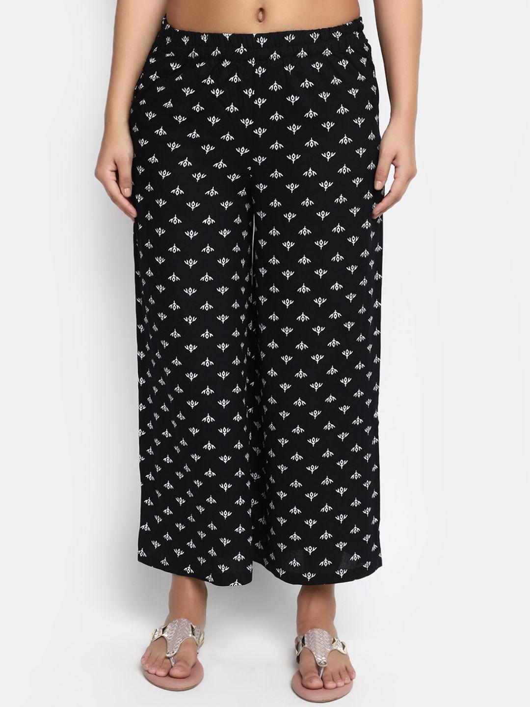 v-mart polka dot printed straight fit palazzo