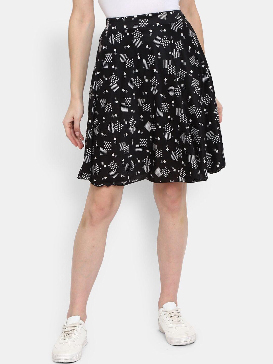 v-mart printed flared skirt