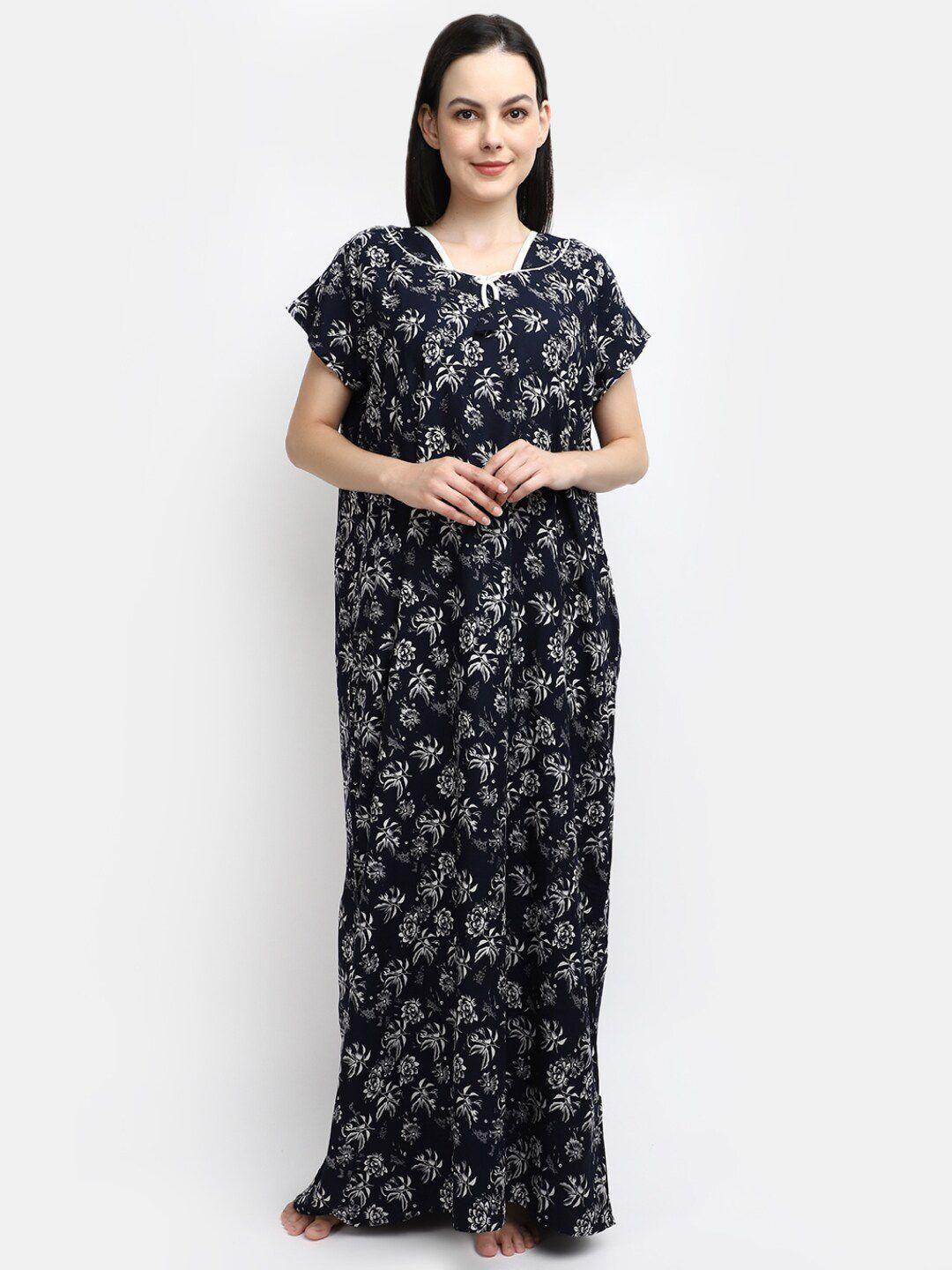 v-mart printed maxi nightdress