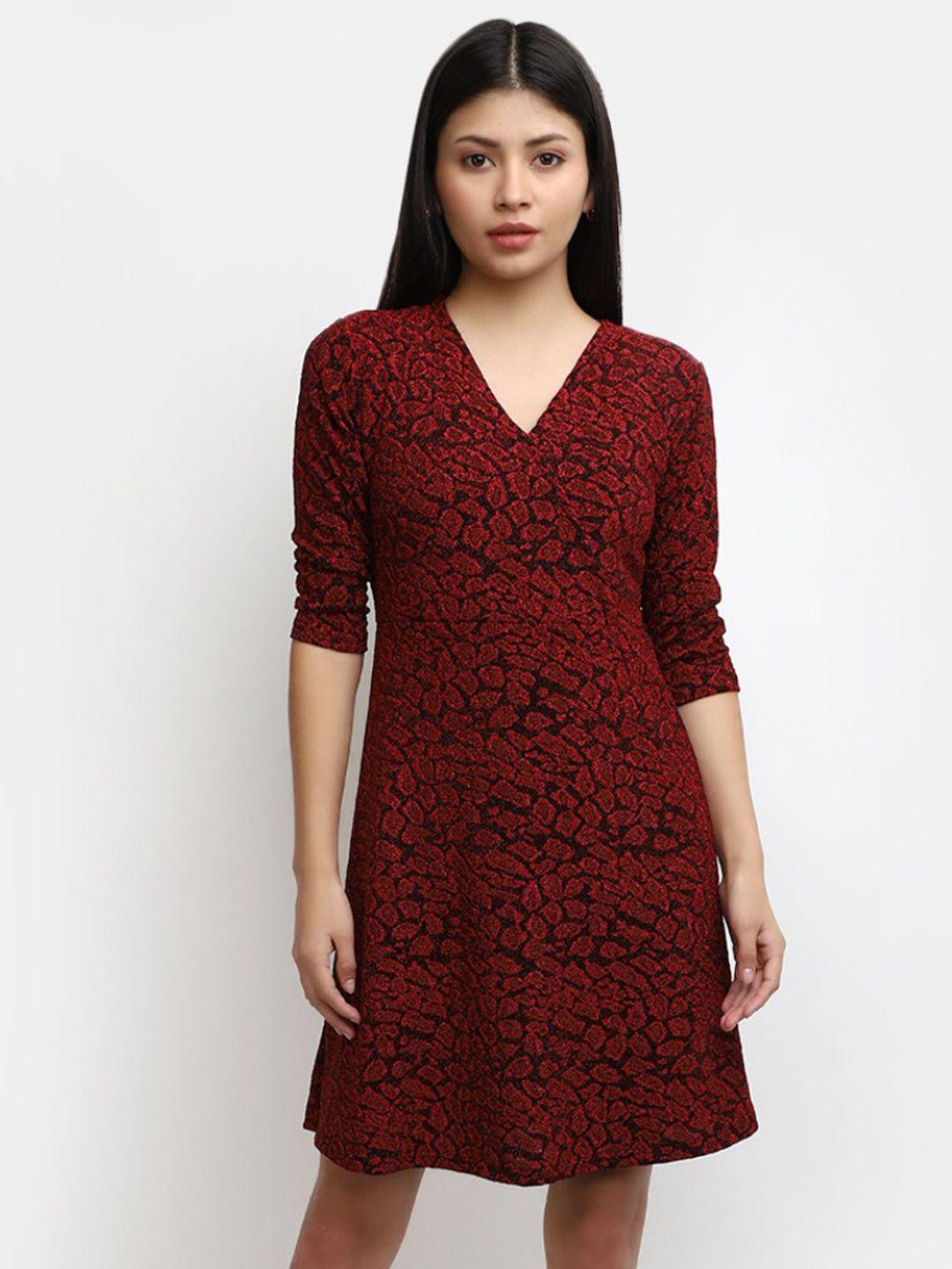 v-mart red print dress