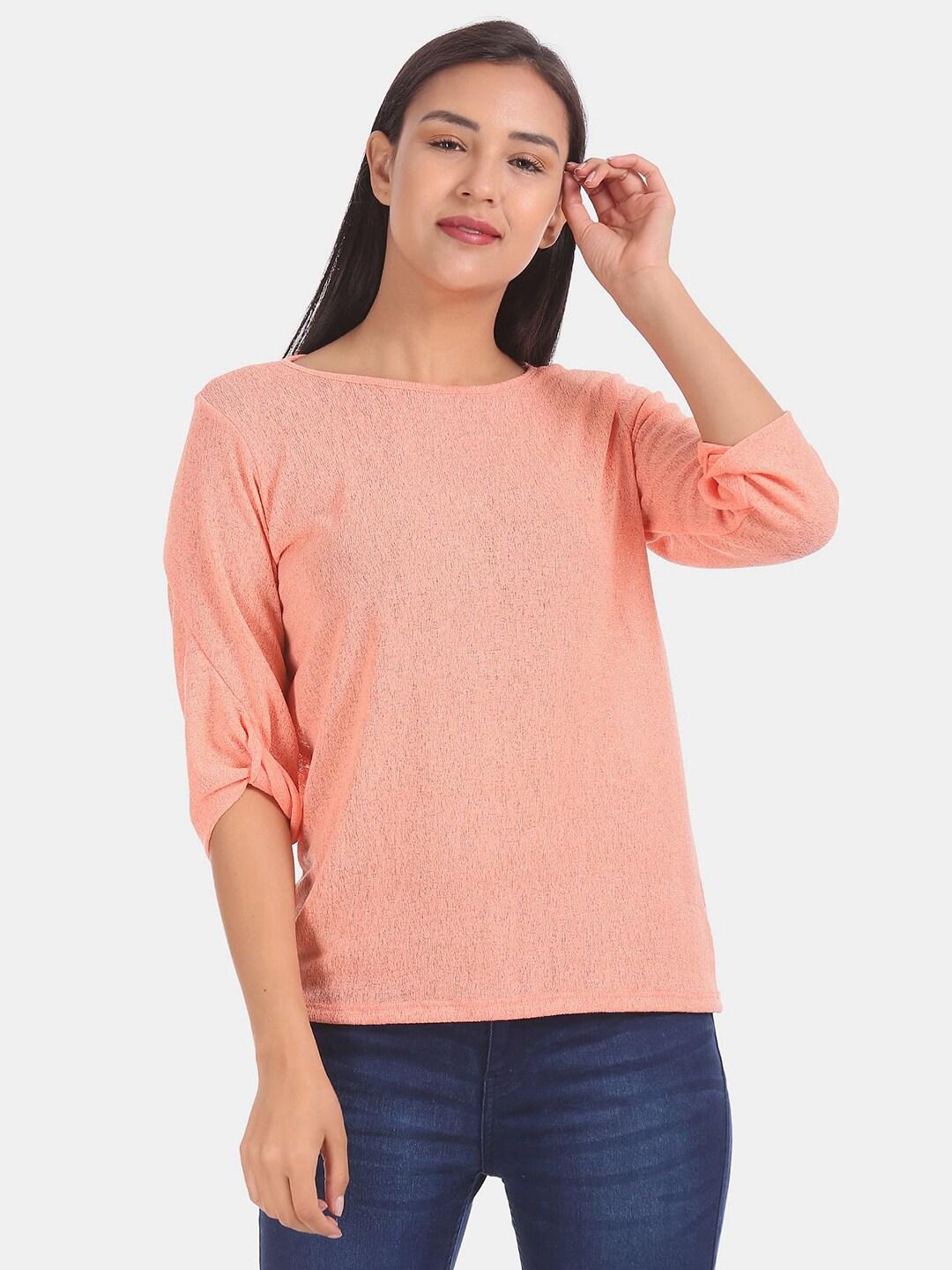 v-mart roll-up sleeves top