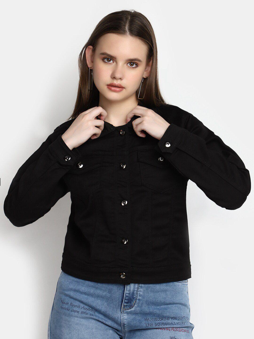 v-mart shirt collar cotton denim jacket