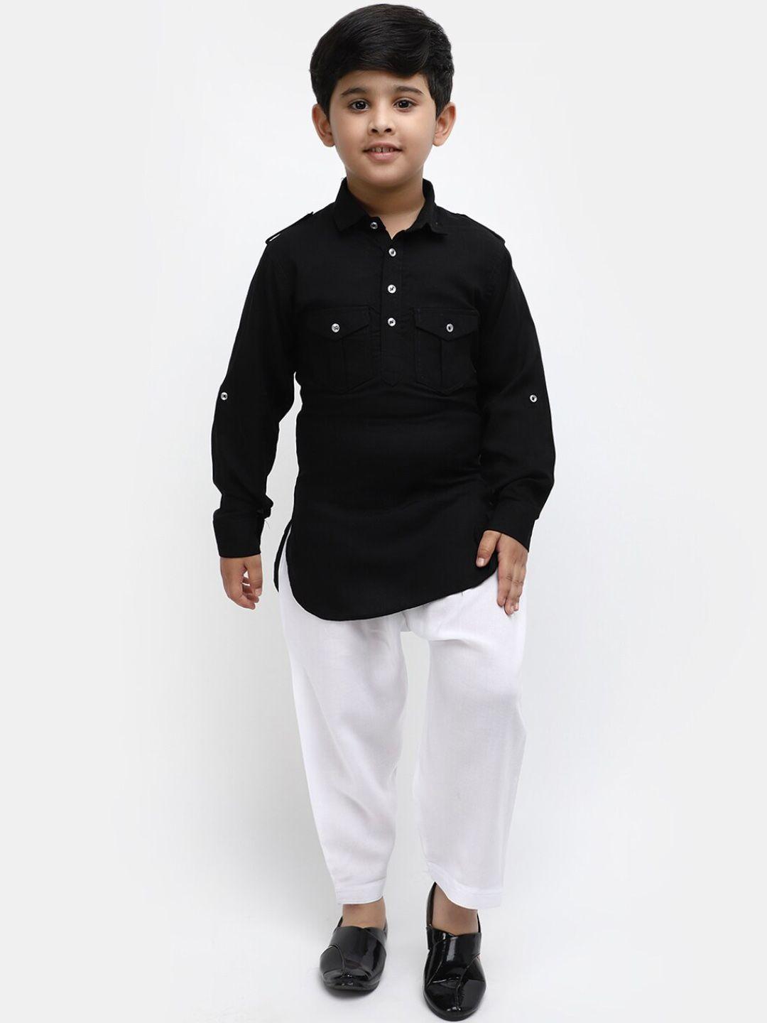 v-mart shirt collar roll-up sleeves sherwani set