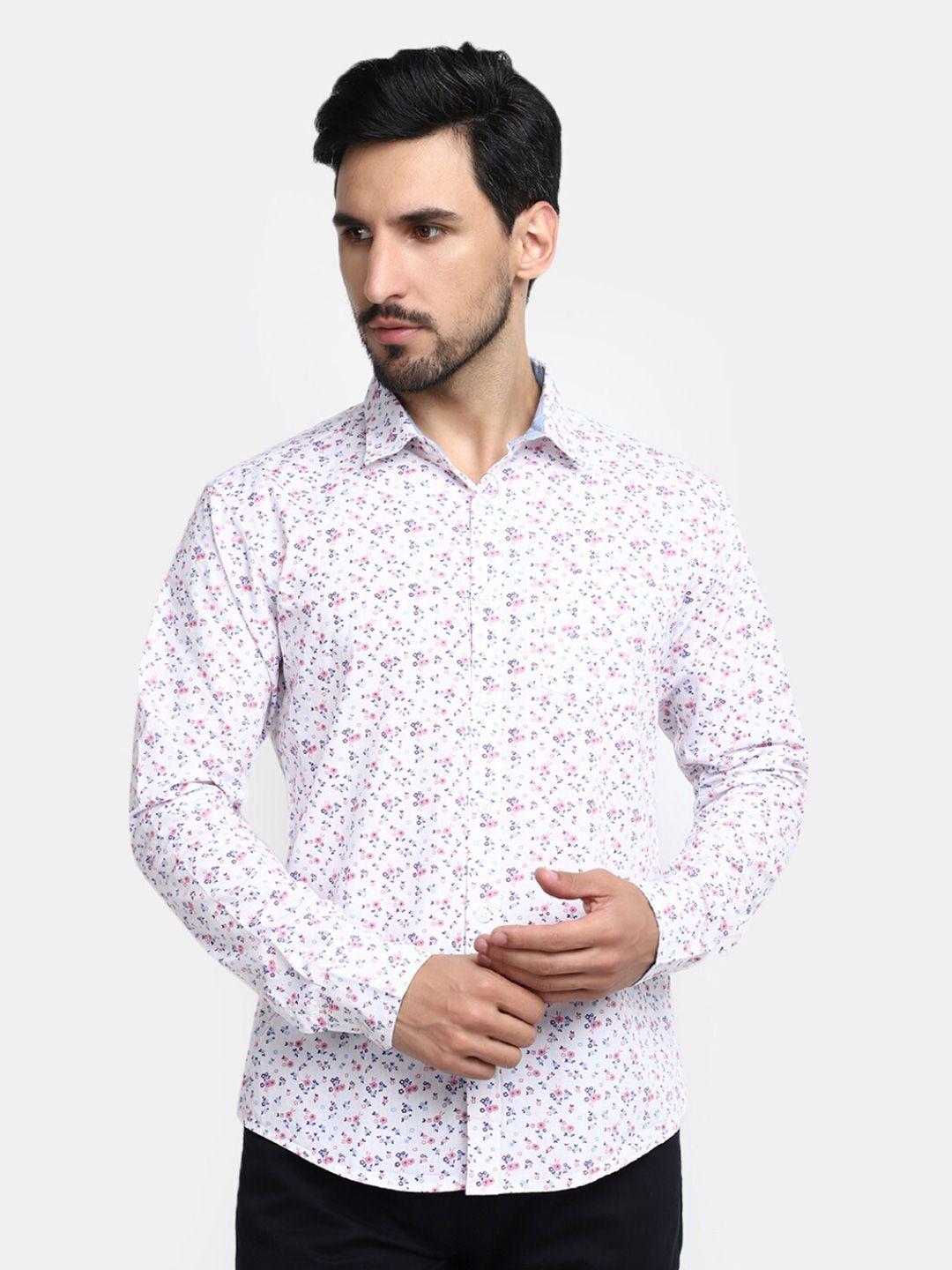 v-mart slim fit floral printed cotton casual shirt