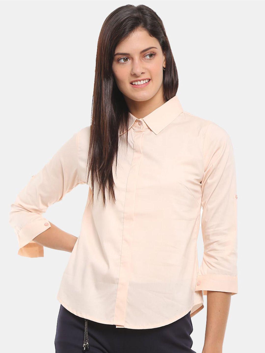 v-mart spread collar cotton casual shirt