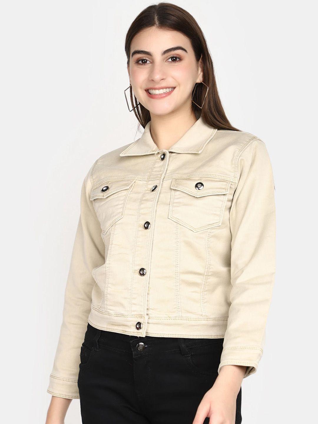 v-mart spread collar cotton denim jacket