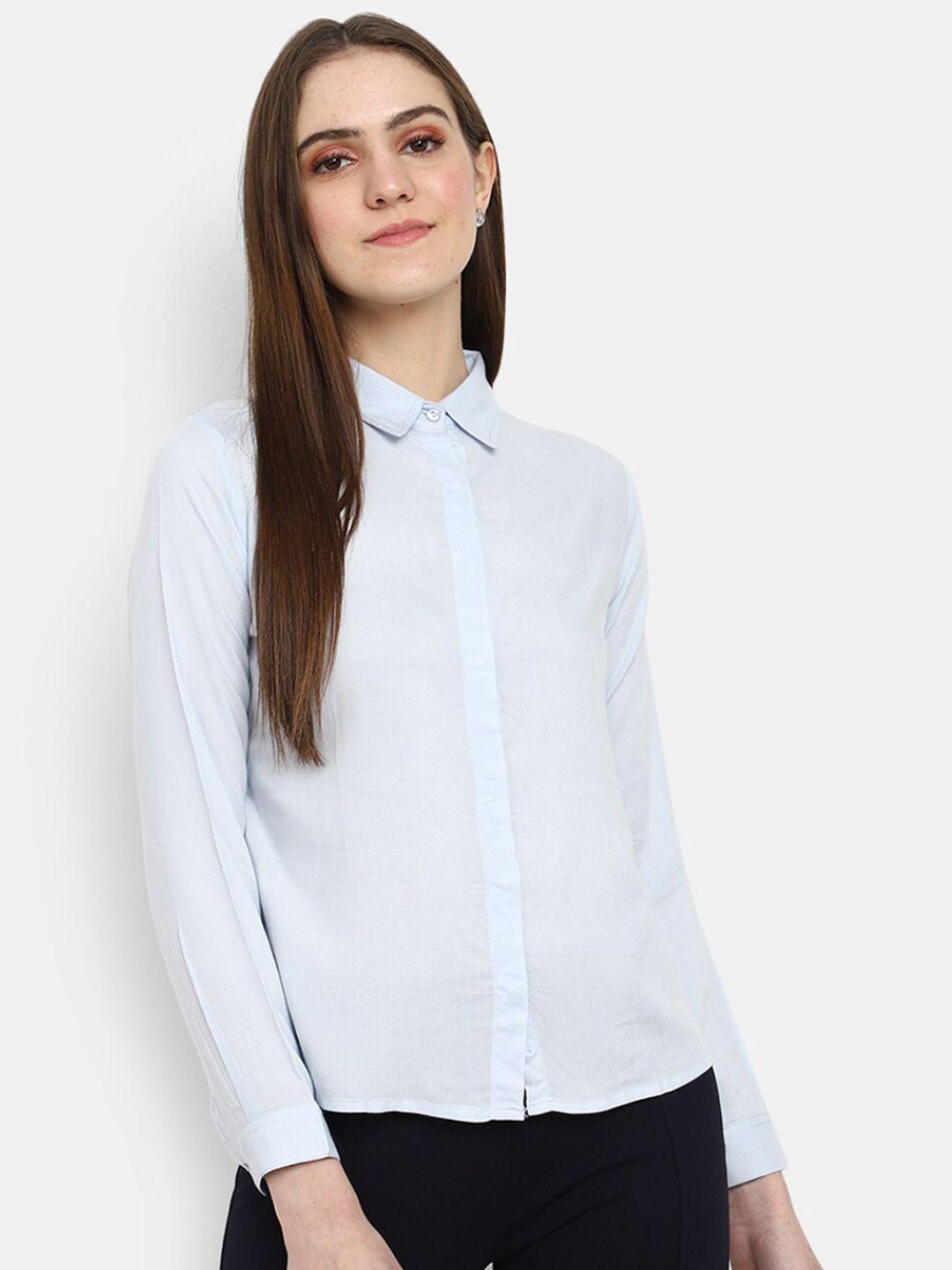 v-mart spread collar long sleeves casual shirt