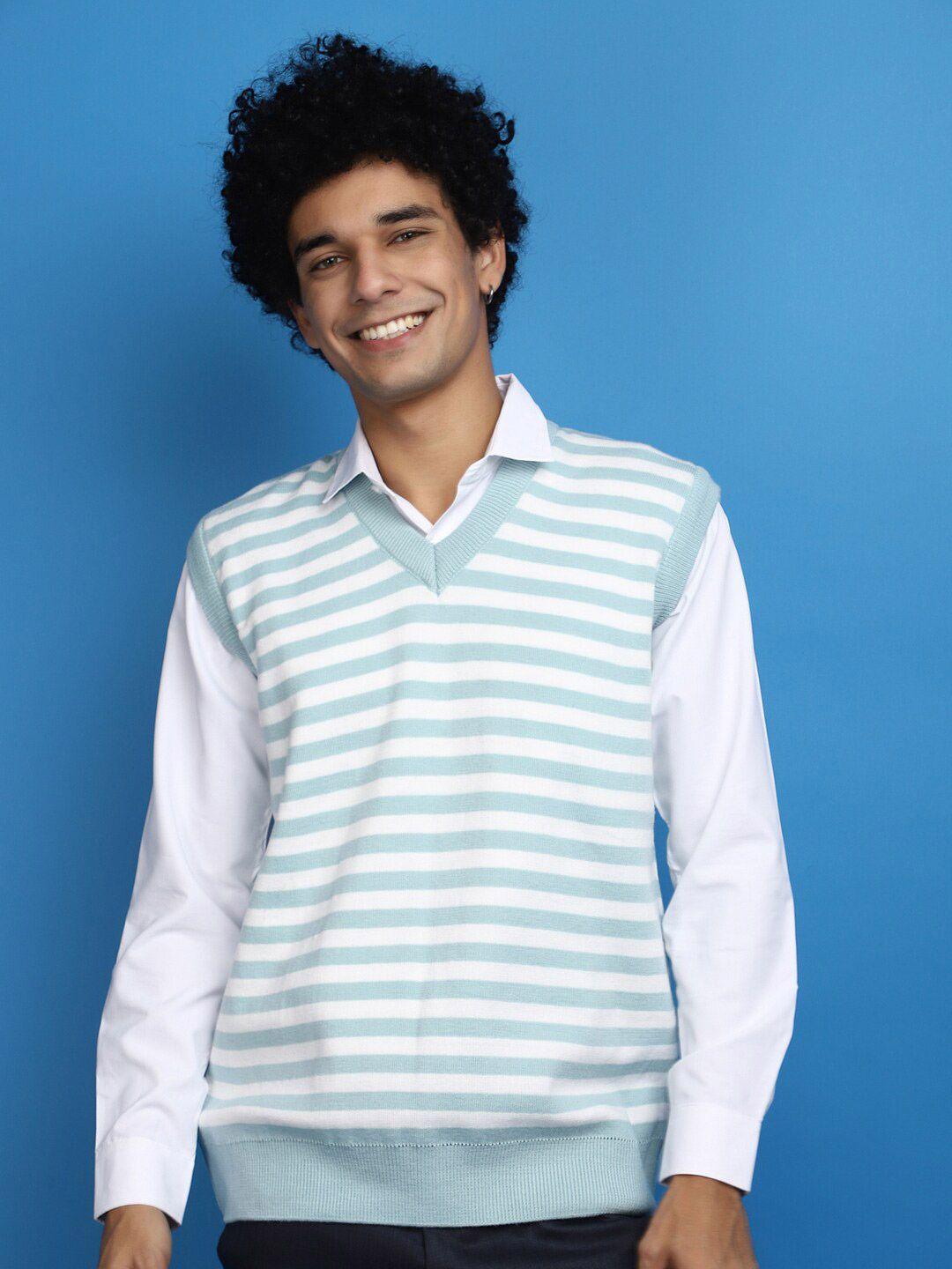 v-mart striped cotton sweater vest