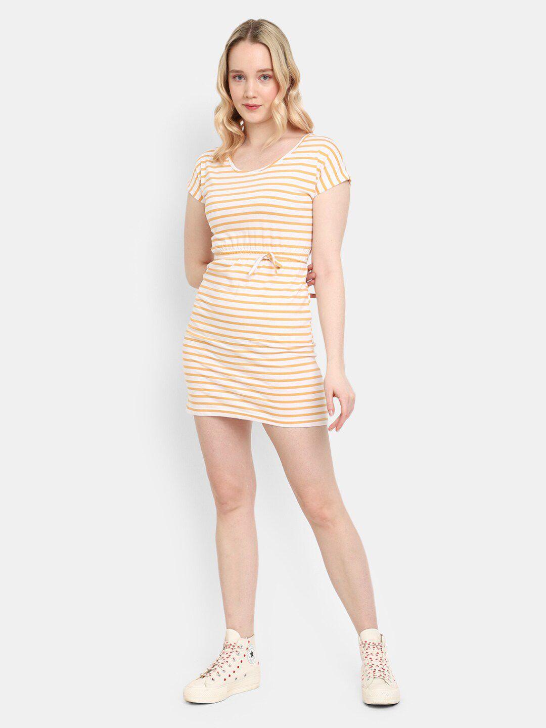 v-mart striped cotton t-shirt dress