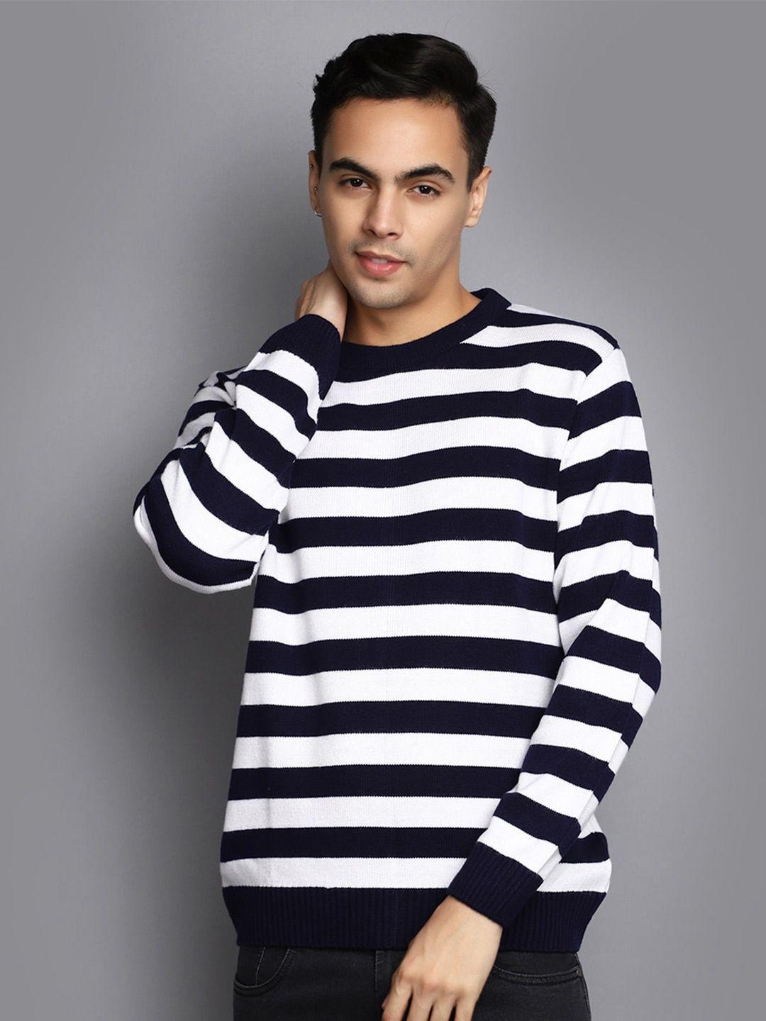 v-mart striped pullover cotton sweater