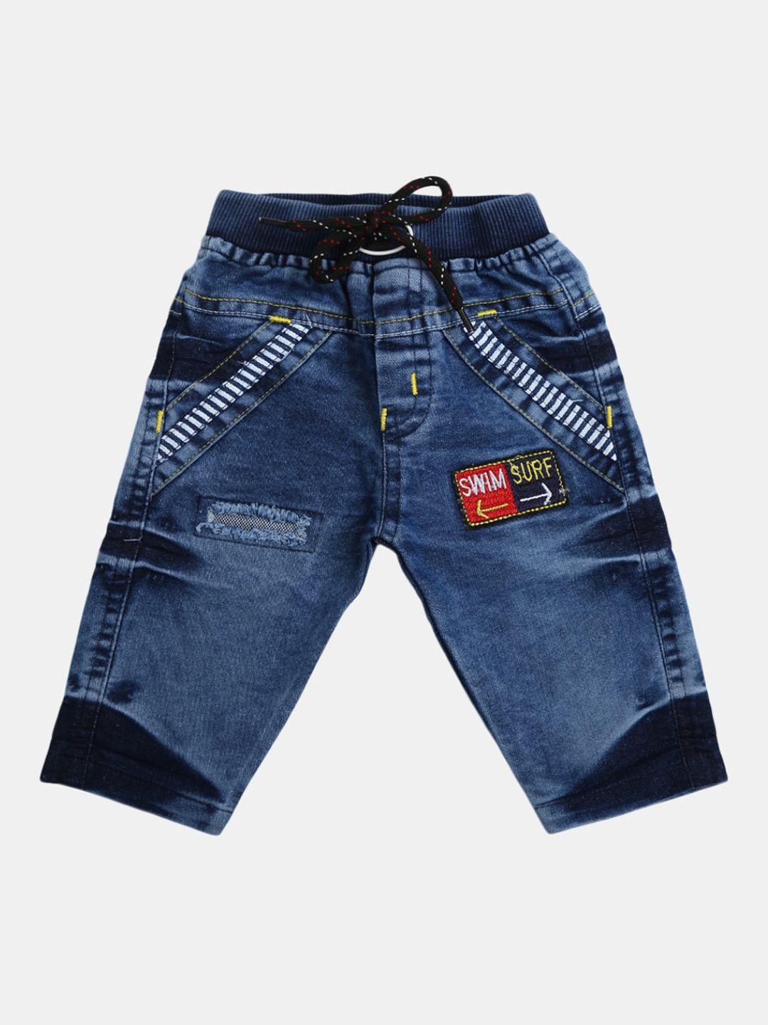 v-mart unisex kids blue classic light fade jeans