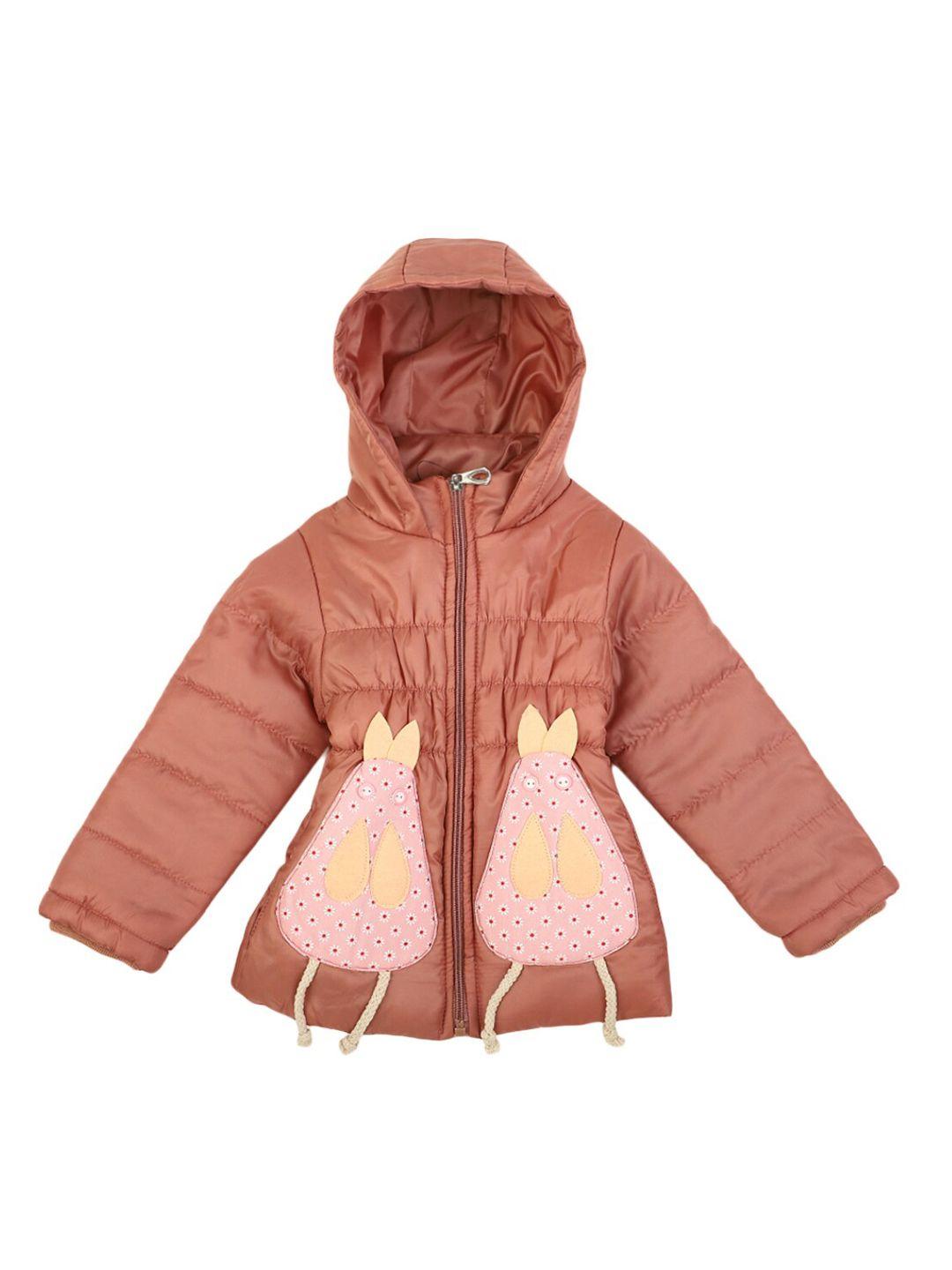 v-mart unisex kids peach-coloured yellow lightweight padded jacket