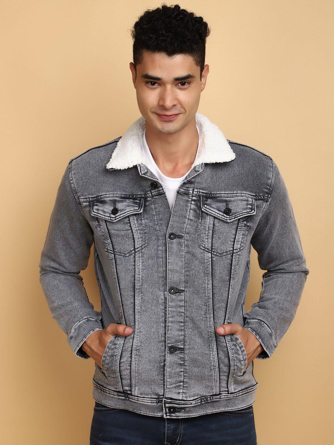 v-mart washed lightweight cotton denim jacket