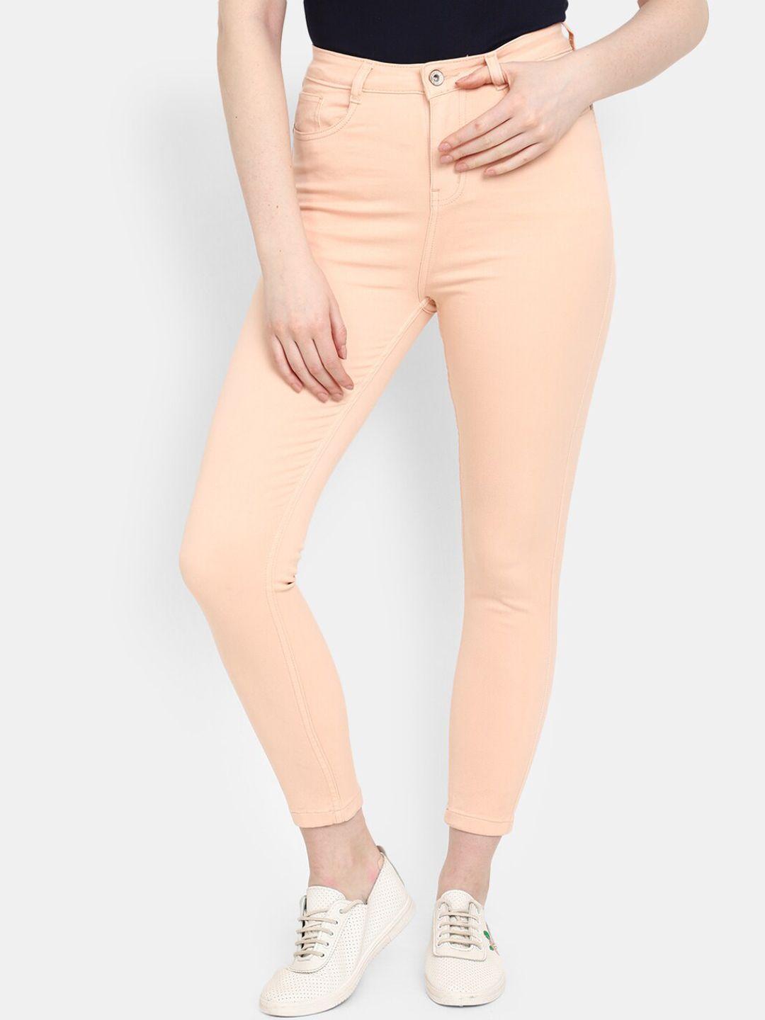 v-mart women coloured mid-rise cotton classic jeans