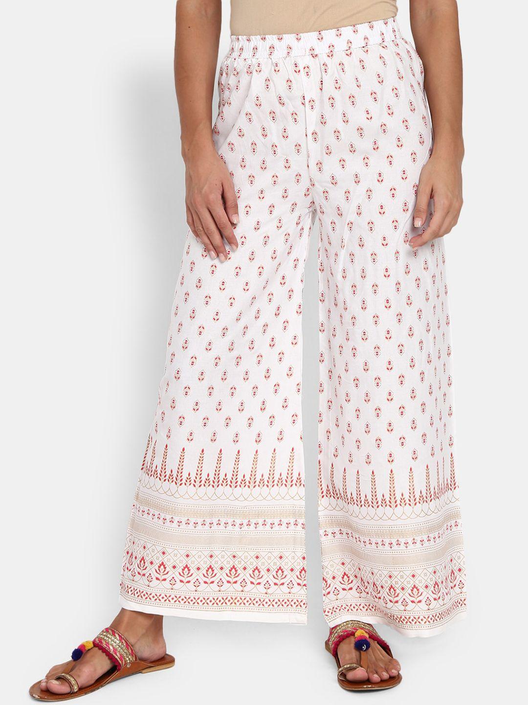 v-mart women ethnic motifs printed parallel trousers