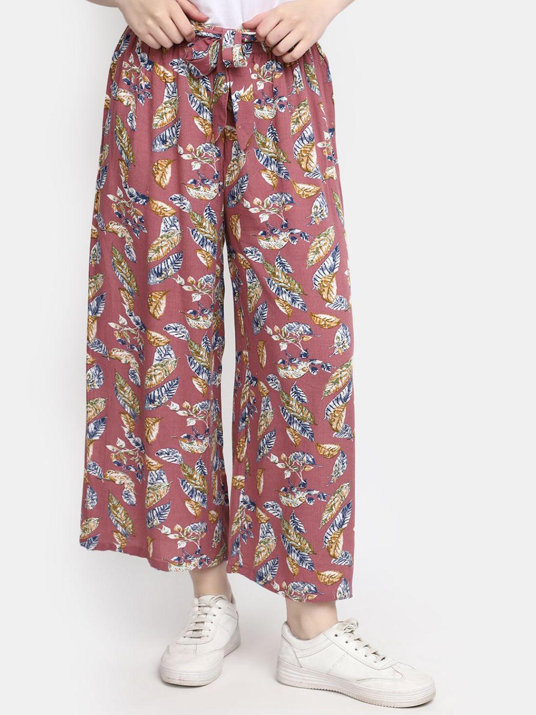 v-mart women ethnic motifs printed parallel trousers