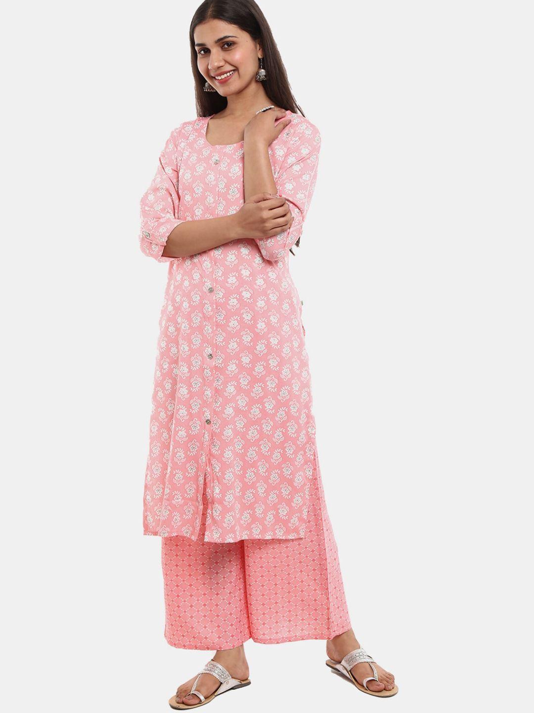 v-mart women floral printed kurta with palazzos