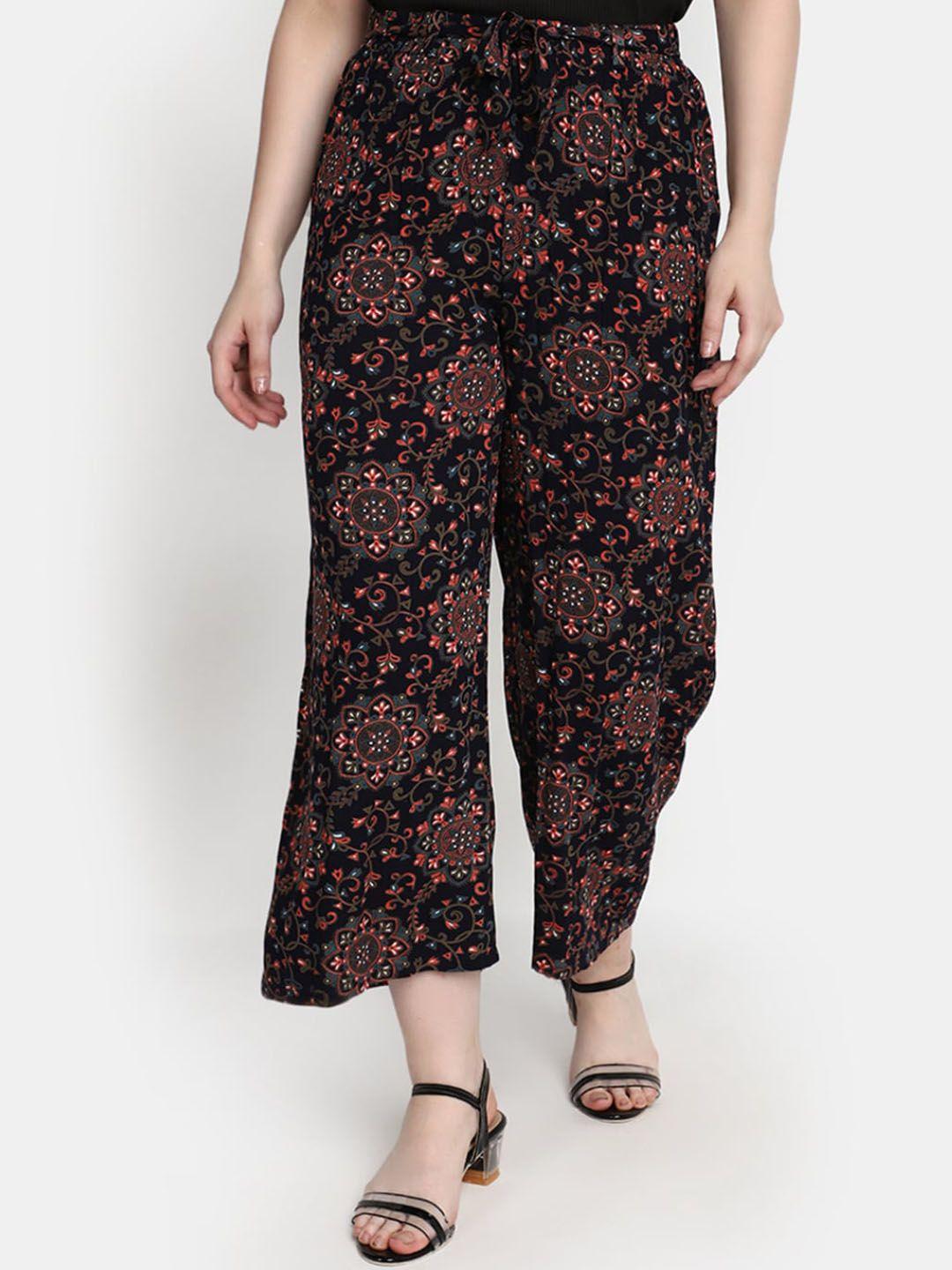 v-mart women floral printed parallel trousers