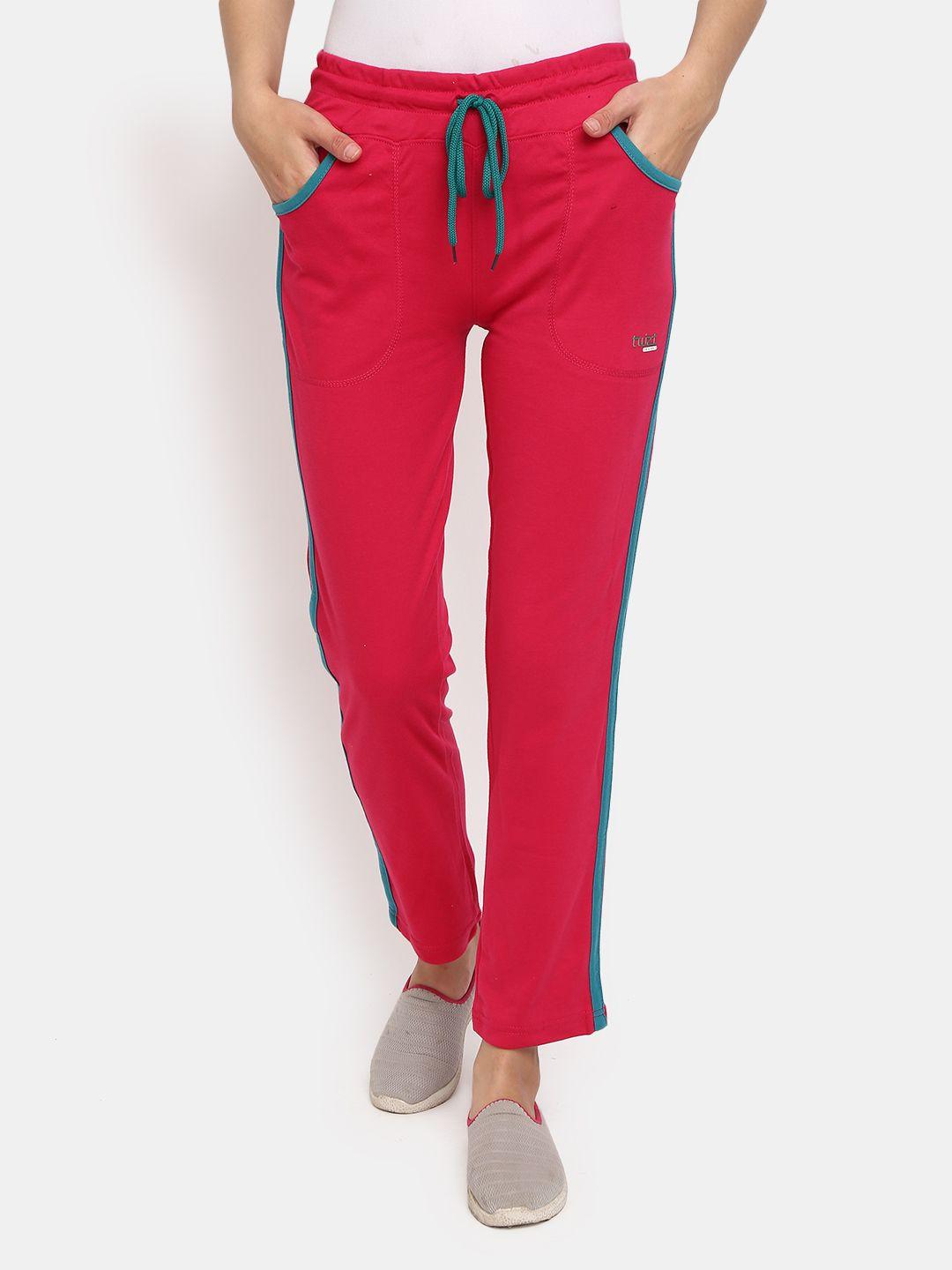 v-mart women fuchsia solid track pant