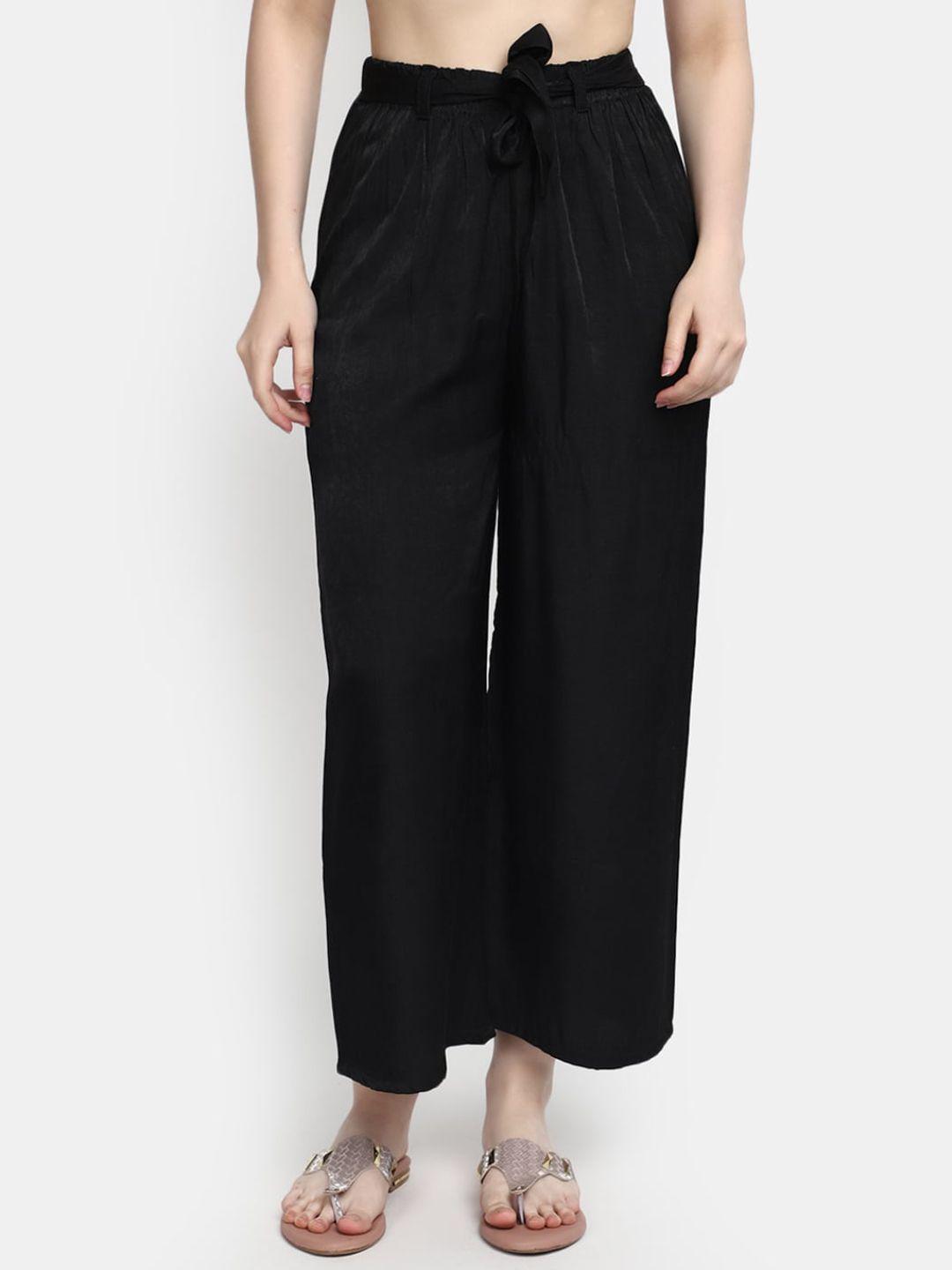v-mart women mid-rise  cotton parallel trousers