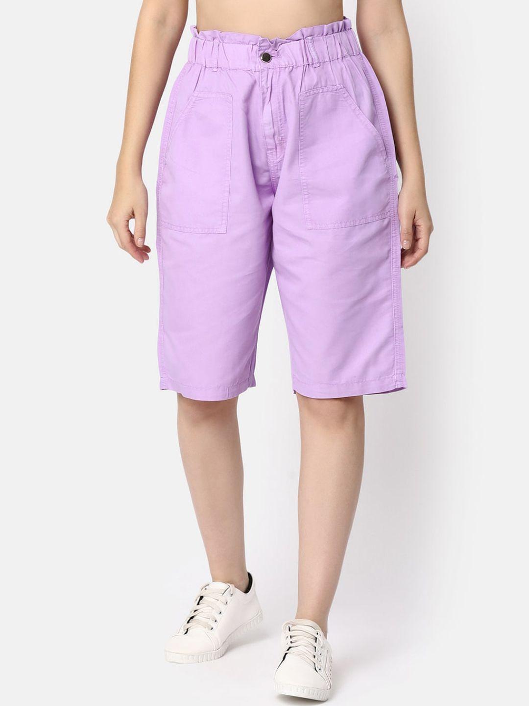 v-mart women mid-rise casual cotton shorts
