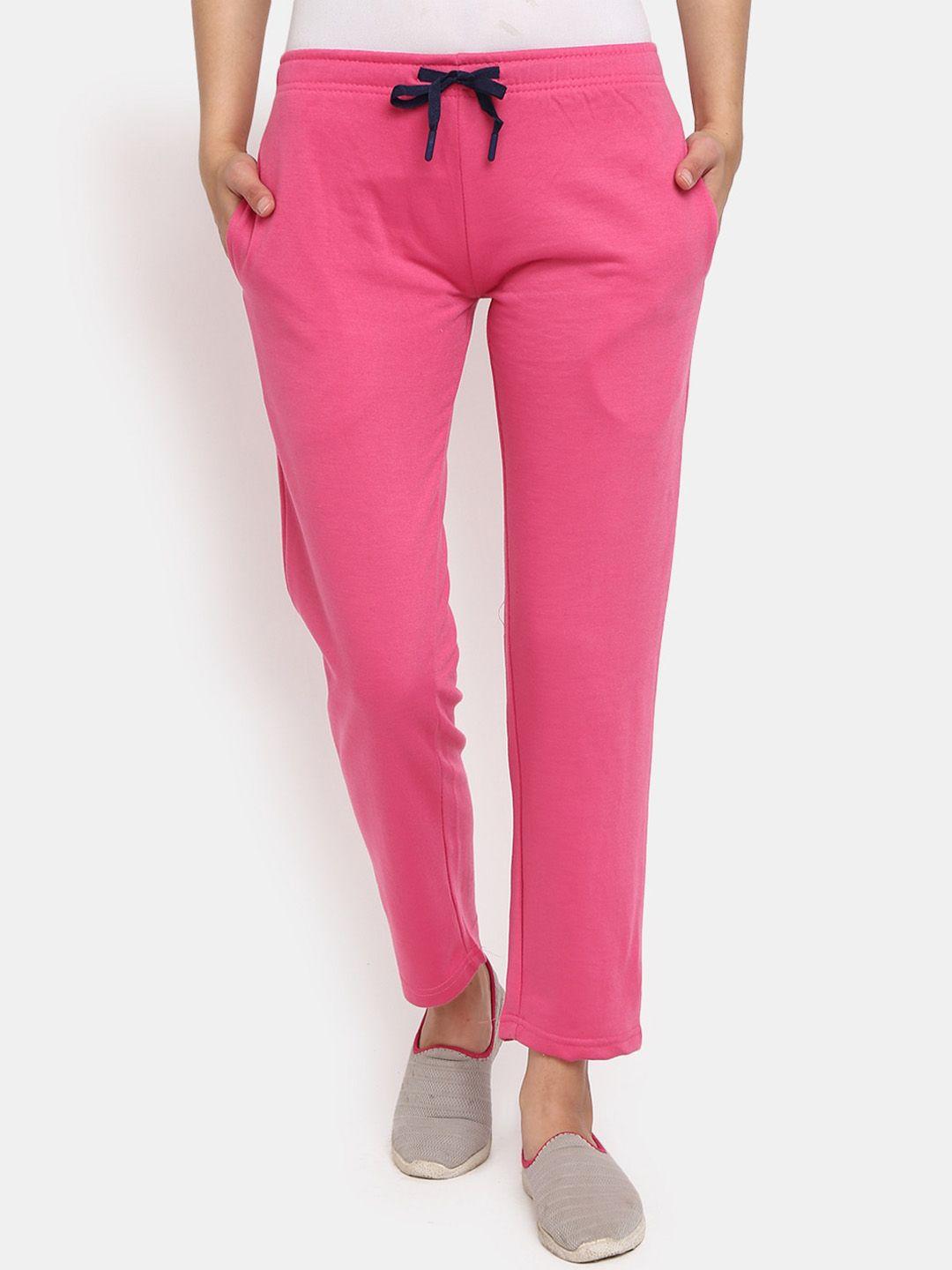 v-mart women mid-rise cotton fleece track pant