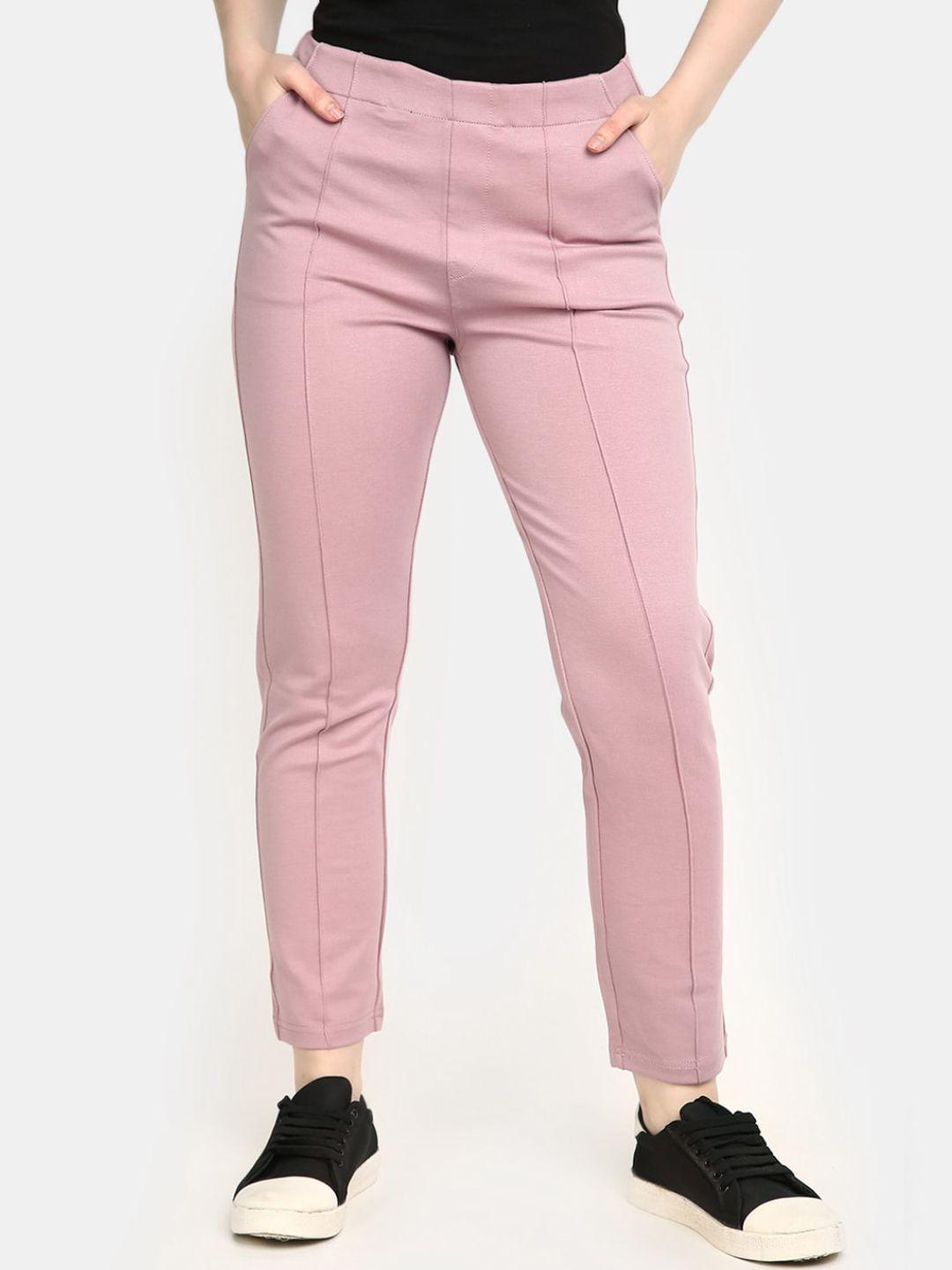 v-mart women mid-rise cotton regular trousers